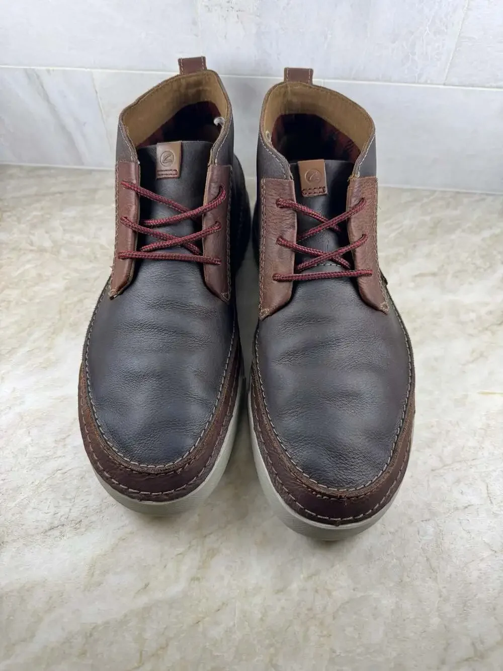 Clarks Collection Gereld Mid Leather Chukka Boots Brown Men’s Size 12M Casual